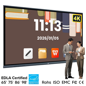 กระดานไวท์บอร์ดดิจิทัลอัจฉริยะ 4K แบบอินเทอร์แอคทีฟ หน้าจอสั<span class=keywords><strong>ม</strong></span>ผัส 40 จุด สำหรับการสอนในสำนักงาน แบบออลอินวัน - Product Image 1