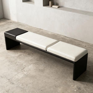 Chinese Style Solid <b>Wood</b> <b>Bench</b> White Black And White Versatile Durable Shoe Changing <b>Bench</b> For Mall Guesthouse Hotel Clothing - Product Image 3