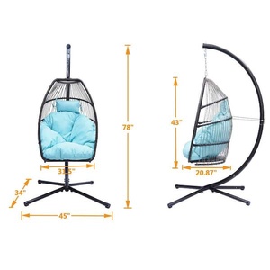 Sedia a dondolo moderna in acciaio inossidabile fatta a mano con supporto pieghevole, set da giardino per interni ed esterni <span class=keywords><strong>Danda</strong></span> - Product Image 4