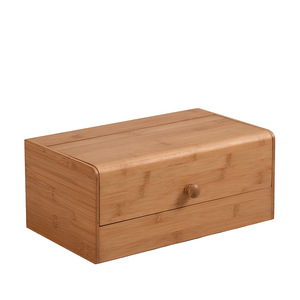 Boîte à pain en bambou avec couvercle, couleur naturelle, 37,5x22x16 cm, pour le rangement de cuisine - Product Image 5