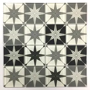 Matte Glass Mosaic Tile 3D Inkjet Printed Rustic Design for Home Decoration and Hotel Interior Wall from China Supplier