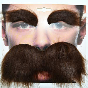 Divertido <span class=keywords><strong>Disfraz</strong></span> HLC, Barba y Bigote Postizos, Cejas Esponjosas, Accesorios para Disfraces de Caballero, Fiesta de Graduación, Cosplay, Decoración de Cejas y Bigotes - Product Image 3