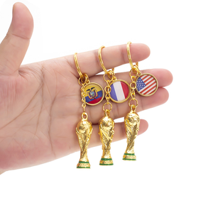 Llavero de Fútbol con Bandera de Países Participantes Personalizada, Trofeo Pequeño de la Copa Mundial de Fútbol 2026, Aleación de Zinc, Cierre de Mosquetón, para Fanáticos - Product Image 5