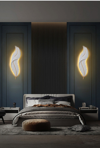 Lámpara de Pared Nórdica Creativa Moderna, Lámpara de Pie para Dormitorio, Lámpara de Pared con <span class=keywords><strong>Plumas</strong></span> para Sala de Estar, Estilo Red - Product Image 3