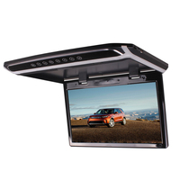 Reproductor de vídeo para reposacabezas de coche con botón táctil tallado láser, pantalla plegable LCD de 10,1 pulgadas, Monitor de bus USB estéreo, entrada de vídeo RCA