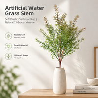 En gros, fausse herbe aquatique nordique au toucher naturel, bouquet artificiel pour centre de table de restaurant, accessoires floraux de décoration intérieure, Planta