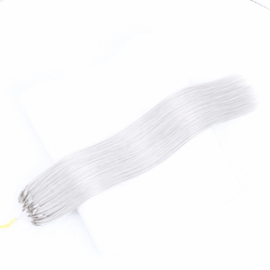 Extensions de cheveux naturelles à micro-boucles, lisses, couleur argent, en cheveux humains pour femmes - Product Image 5