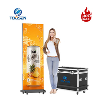 Écran LED pliable P3 P2 pour affichage extérieur, ultra fin, portable, sur pied, mur vidéo LED pliable, affichage LED pliable, livraison rapide