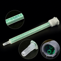 Buse mélangeuse statique carrée verte 50 ml 1:1 pour résine époxy, tube de mélange 24 éléments, distributeur de colle, cartouche bi-composant