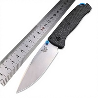 Couteau de poche pliable multifonctionnel EDC BM Butterfly 535 avec manche en fibre de carbone pour la survie en plein air
