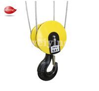 1-200Ton pont roulant simple crochet de poulie blocs crochet de grue