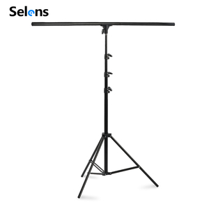 Selens Portable Backdrop Stand <strong>Background</strong> Support 150*250cm T-Shape Stand Kit With Clips for Photography Video Studio - Product Image 1