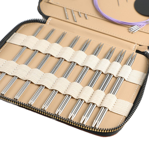 Juego de Agujas de Tejer Circulares Intercambiables, 13 Pares, de Aluminio, Herramientas para Manualidades, Kit de Tejido Portátil de Acero Inoxidable para Viajes - Product Image 4