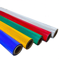 1.22m x 45.7m traceur découpe Ecosolvant imprimable Film réfléchissant blanc prismatique adhésif vinyle réfléchissant pour produit de sécurité