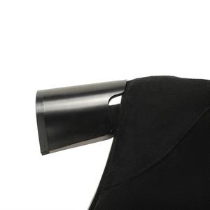 Moncheer <span class=keywords><strong>Botines</strong></span> de ante negros <span class=keywords><strong>para</strong></span> <span class=keywords><strong>mujer</strong></span> con correa en el tobillo y tacón moderno - Product Image 6