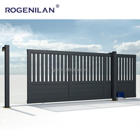 Portails coulissants automatiques en aluminium pour entrée de maison moderne, designs de portes coulissantes principales pour jardin