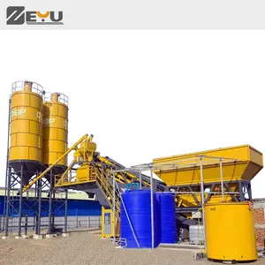 ZEYU Brands 35m3 To 120m3 Mobile Portable Concrete Batching Mixer Plant With Self Loading