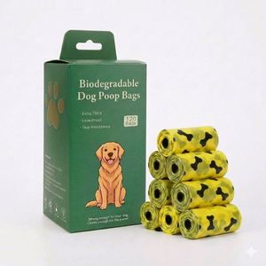 Sacs à déjections canines en HDPE EPI de 15 microns, prêts à l'emploi, en stock, non parfumés, pour animaux de compagnie - Product Image 1