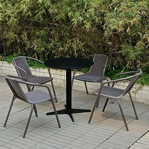 Sedia da Giardino Moderna in Plastica per Patio e Balcone con Corda Effetto <span class=keywords><strong>Rattan</strong></span> Sedia da Pranzo Impilabile da Esterno a Basso Prezzo all'Ingrosso - Product Image 5