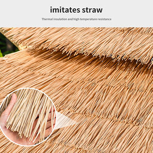 Resort Thatch Patio <strong>Umbrella</strong> Outdoor <strong>Parasol</strong> Cantilever Restaurant LED Light <strong>Umbrella</strong> &amp; Base - Product Image 5