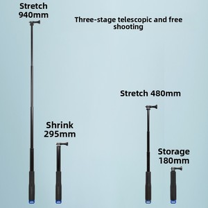 SORRISO 73cm Teleskop-Selfie-Stick <span class=keywords><strong>3</strong></span>-Achsen-Gimbal-Stabilisator Drahtloses Vlogging-Kit Handy-Kamera-Zubehör Smartphones - Product Image 4