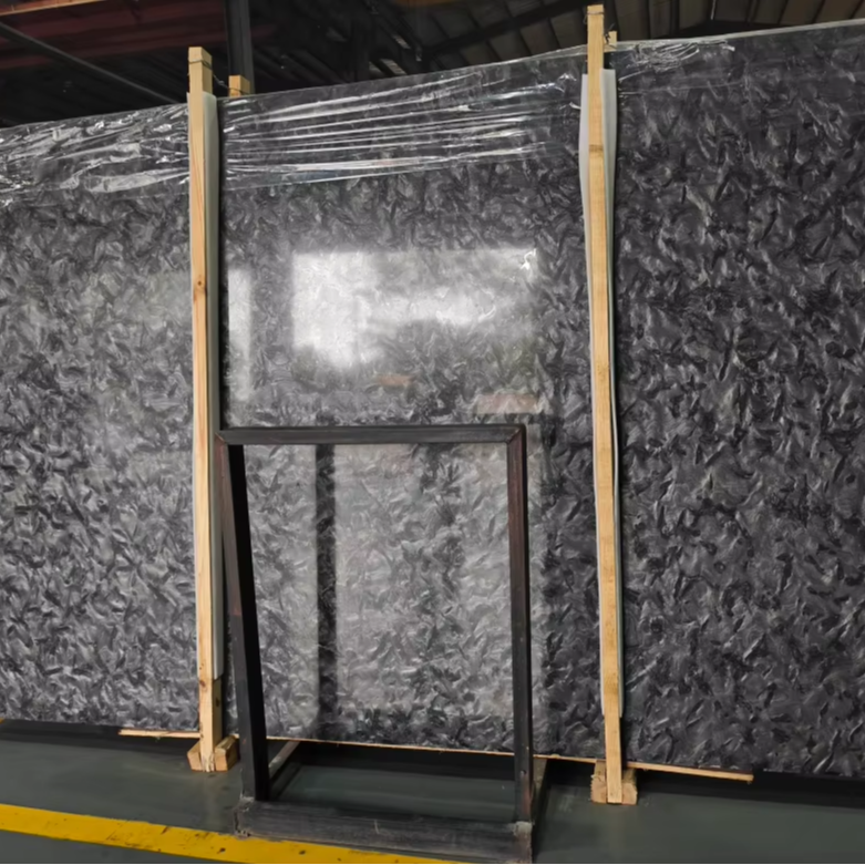 YUSHI Natural Stone Polished Matrix Black Granite for Coffee Table Kitchen Cabinets