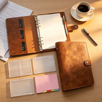 Agenda de Cuero Ecológica Personalizada A4/A5/6 Anillas, con Grabado y Estampado de Logotipo, Recargable, con Hojas Sueltas y Bolígrafo