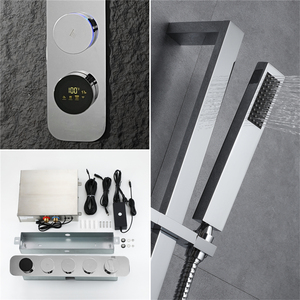 Hideep Trần nhúng 36*12inch âm nhạc <span class=keywords><strong>LED</strong></span> cột nước mưa & Thác vòi hoa sen hiển thị nhiệt độ vòi hoa sen nhiệt - Product Image 4