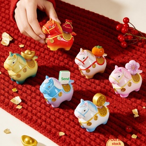 2026 Year of <strong>Horse</strong> Kawaii Lucky <strong>Horse</strong> Resin Figurines Chinese New Year Mascot Desktop Decor Lucky Charm Gift Wholesale - Product Image 4