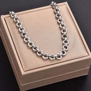 Collar Grueso de 8MM, Cadena de Eslabones Ovalados de Acero Inoxidable Resistente al Deslustre, Gargantilla de Círculos Sólidos, Joyería Metálica para Hombre y Niño - Product Image 2