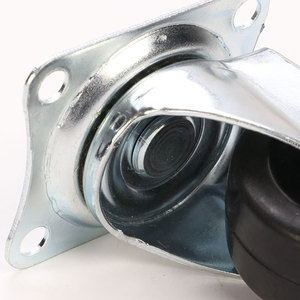 Furniture Caster 2 Inch Plate Mount Rubber Wheel Durable General Use - Product Image 2