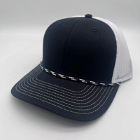 Gorra de Béisbol Ajustable de 6 Paneles para Hombre, con Logotipo Bordado en 3D Personalizado, Malla Transpirable, Estilo Camionero con Cuerda Decorativa