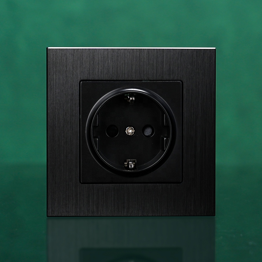 wall socket and switch black