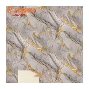 Wallpaper PVC pola marmer desain Wallpaper polos emboss dalam tahan air gulungan Wallpaper TV latar belakang abstrak Grain Wallpaper - Product Image 1