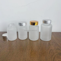 Glaçage Verre Capsule Pots 60ml 100ml 120ml 150ml Clair Rond Pilule Vitamine Bonbons Conteneur De Stockage Pot Bouteille Avec Bouchon À Vis