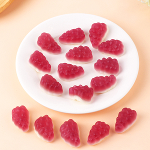 Groothandel op maat gemaakte zure zoete fruitige smaak gelatine pectine <span class=keywords><strong>gummy</strong></span> snoepjes halal gecertificeerd bulk druivenvormige jelly gummies - Product Image 2