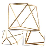 Présentoir de Luxe Léger pour Bijoux, Cadre Diamanté 3D Doré, Double Barres Horizontales, pour Stand d'Artisanat et Vente au Détail