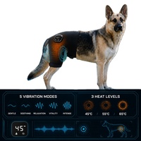 Attelle de hanche canine réglable pour mâles et femelles, conception divisée avec batterie intégrée, chaleur et vibrations pour les douleurs musculaires