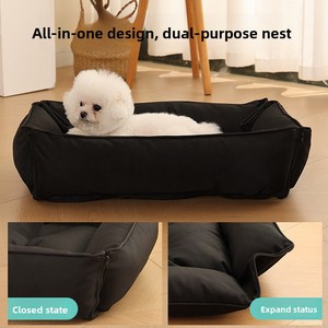 Luxury Rectangle-<strong>Shaped</strong> Waterproof Polyester <strong>Dog</strong> <strong>Bed</strong> <strong>Sofa</strong> Adjustable Portable Removable Washable XL All Seasons Use Mesh Packed - Product Image 2