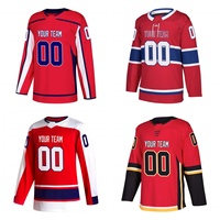 Maillot d'entraînement de hockey sur glace pour hommes de haute qualité sublimé et brodé avec le nom de l'équipe Prix d'usine