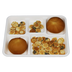 Convenient and practical compartment paper plates disposable tableware sushi cake plate