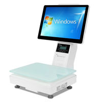 Caja Registradora Electrónica de Doble Pantalla de 15.6 Pulgadas, Máquina de Facturación, Software POS, Terminal EPOS, Sistema Operativo Android, NFC, WiFi 6, Escáner, Impresora