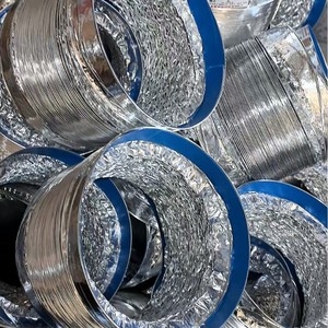 Tuyau d'extraction flexible en aluminium Zhianxin pour hotte de cuisine, montage mural, ensemble de tuyau d'évacuation de fumée 1kg - Product Image 1