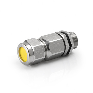 Indeter Stainless Steel <b>Cable</b> Connector 16mm Threaded Quick Coupling <b>Waterproof</b> Marine Grade - Product Image 1