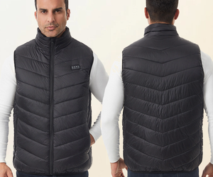 Chaleco calefactor inteligente de invierno con cuatro zonas de control de calefacción eléctrica y aislamiento de temperatura constante. - Product Image 5