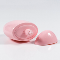 Matériau PP 60ml 2oz Squeeze Forme d'oeuf de bouteille de protection solaire avec bouchon à vis pour sérigraphie Forme ovale