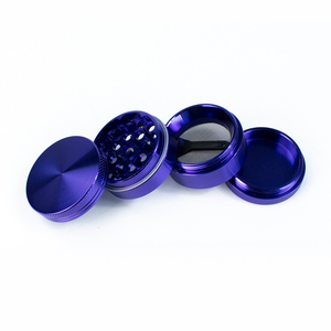 Archibald New Design Smoking Accessories <b>Grinder</b> Aluminum Blue 4 Layers 50mm Metal Leaf <b>Grinder</b> Manual - Product Image 2