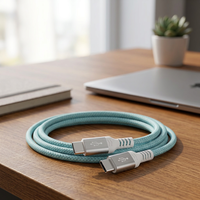 Câble USB Type-C 100W OEM en gros, tressé en nylon de haute qualité, écologique, charge rapide, 1m-10ft pour ordinateur et téléphone