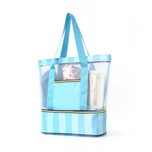 Large Capacity Portable Double-Layer Beach <b>Bag</b> Handheld Travel <b>Storage</b> Swimsuit Waterproof Polyester <b>Bag</b> - Product Image 3