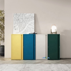 Nhà máy duy nhất cửa thép tủ quần áo tủ quần áo hiển thị nhỏ lưu trữ sideboard nhà văn phòng kim loại sắt đỏ Tủ tập tin phòng khách - Product Image 4
